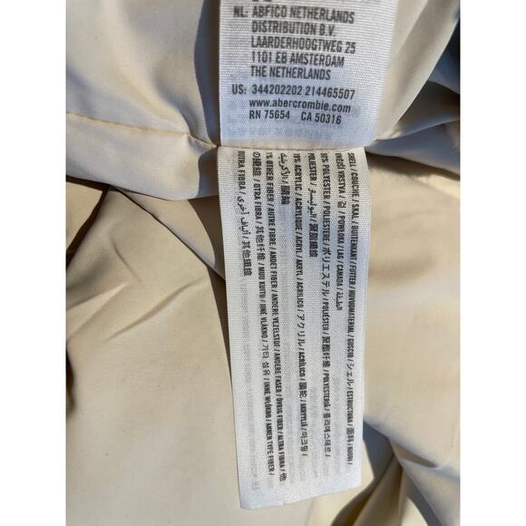 Hollister Jacket Womens XL Brown/Cream Plaid Lined Button-up Pockets Streetwear - Picture 5 of 6